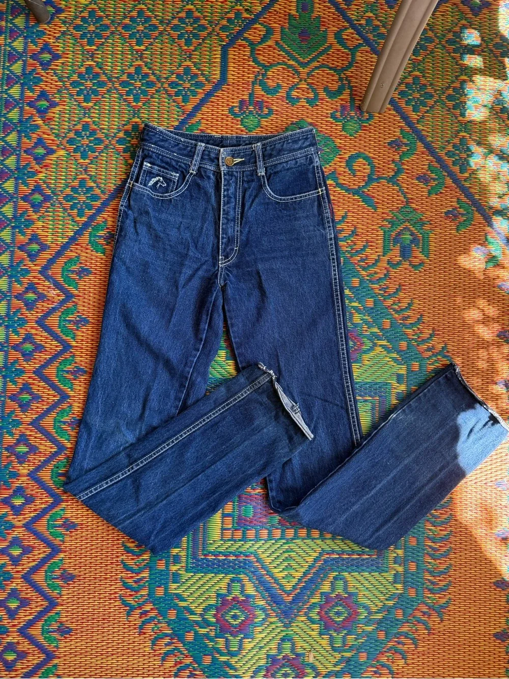 Jordache Vintage High-Rise Dark Blue Straight Leg Women's Jeans Size 2/4